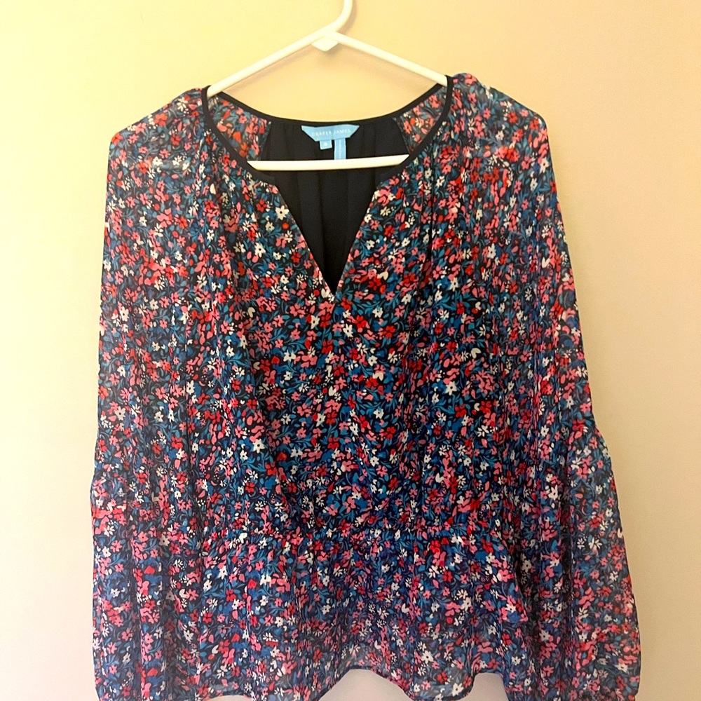 Draper James Floral LS Top